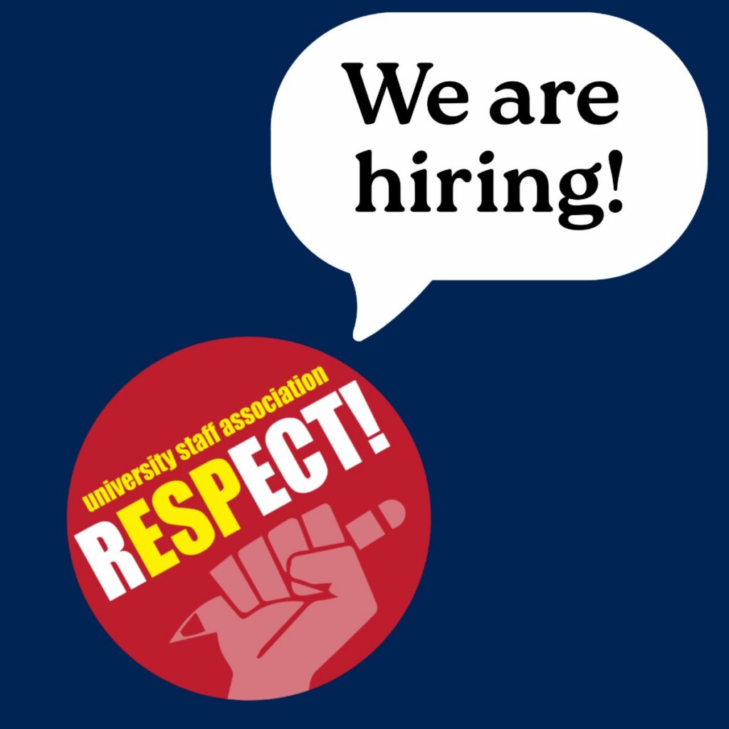 USA logo with speech bubble: We are hiring!