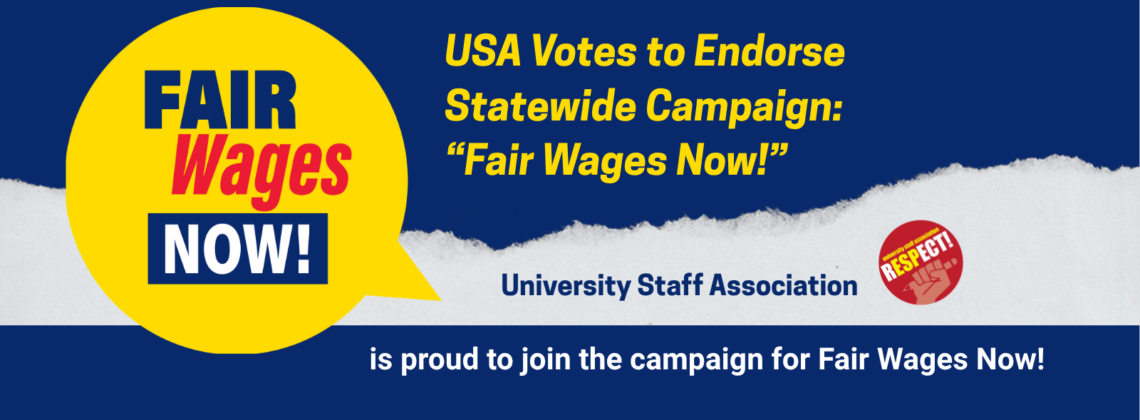 USA Votes to Endorse Statewide Campaign: "Fair Wages Now!"